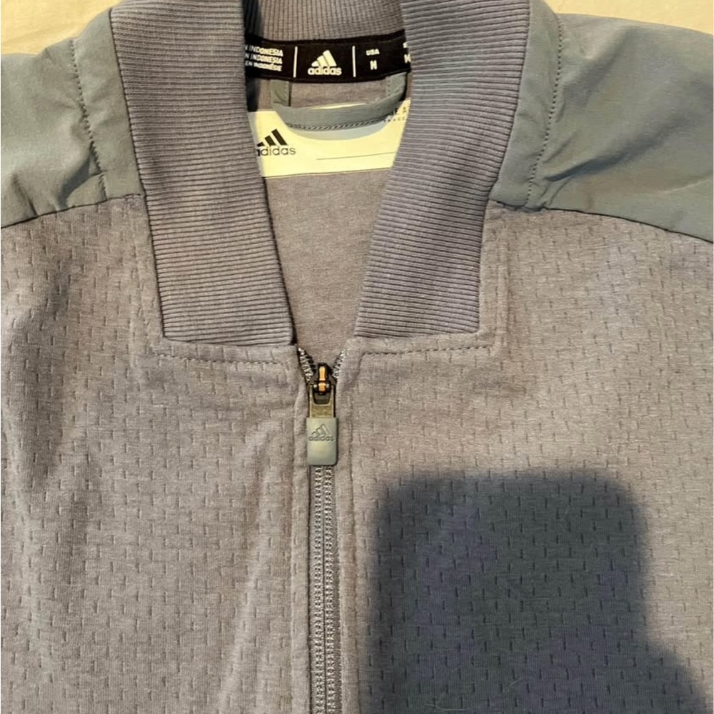 Adidas Light Gray Textured Jacket